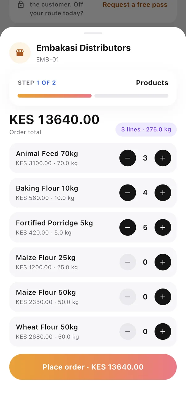 KES 20,520 across three lines
