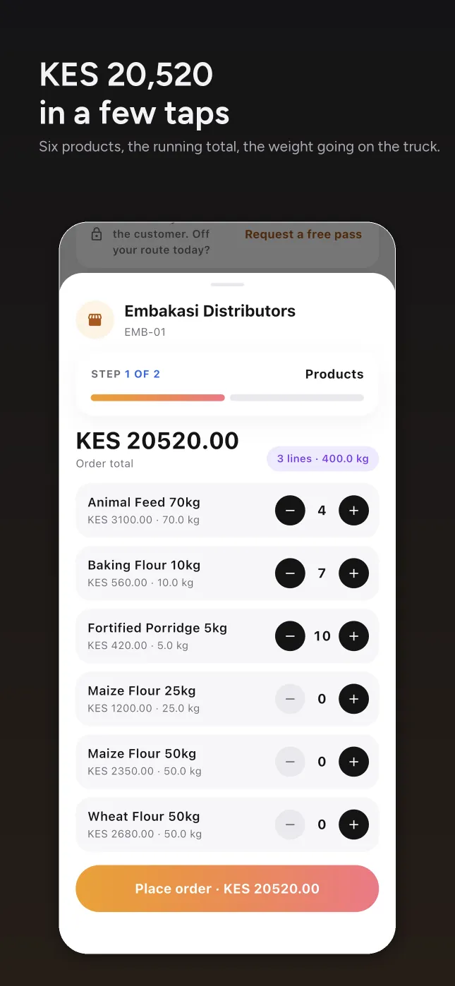 KES 20,520 in a few taps